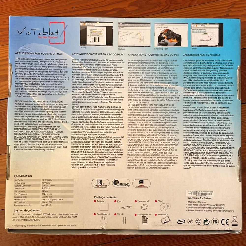 VisTablet Graphic Tablet- Draw-Edit-Paint-Write With A Pen As Your Mouse!